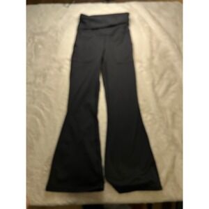 OFFLINE by Aerie The Hugger Foldover Flare Pants Womens Small Short Black